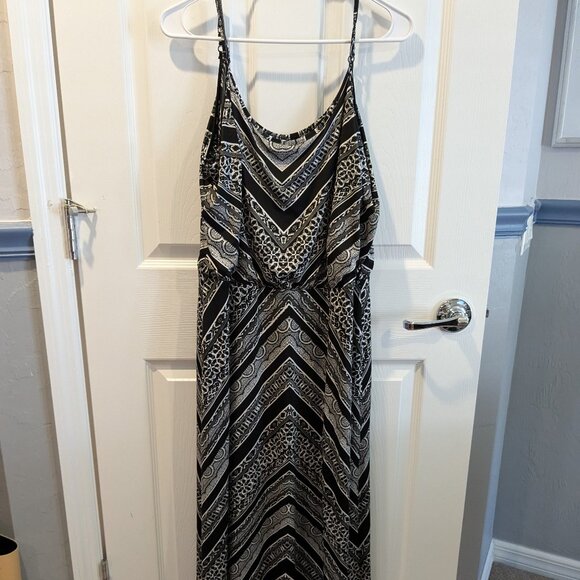 Cache Maxi Dress, Women's Large, Chevron Pattern, Adjustable Straps - Picture 4 of 12